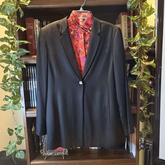 Valerie Stevens Black Silk Woman's Jacket/Blazer Size 12